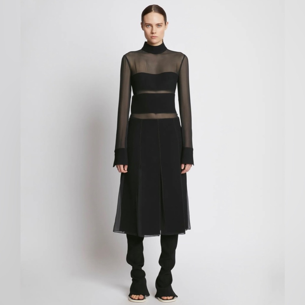 NWT Proenza Schouler Textured Viscose Chiffon Dress